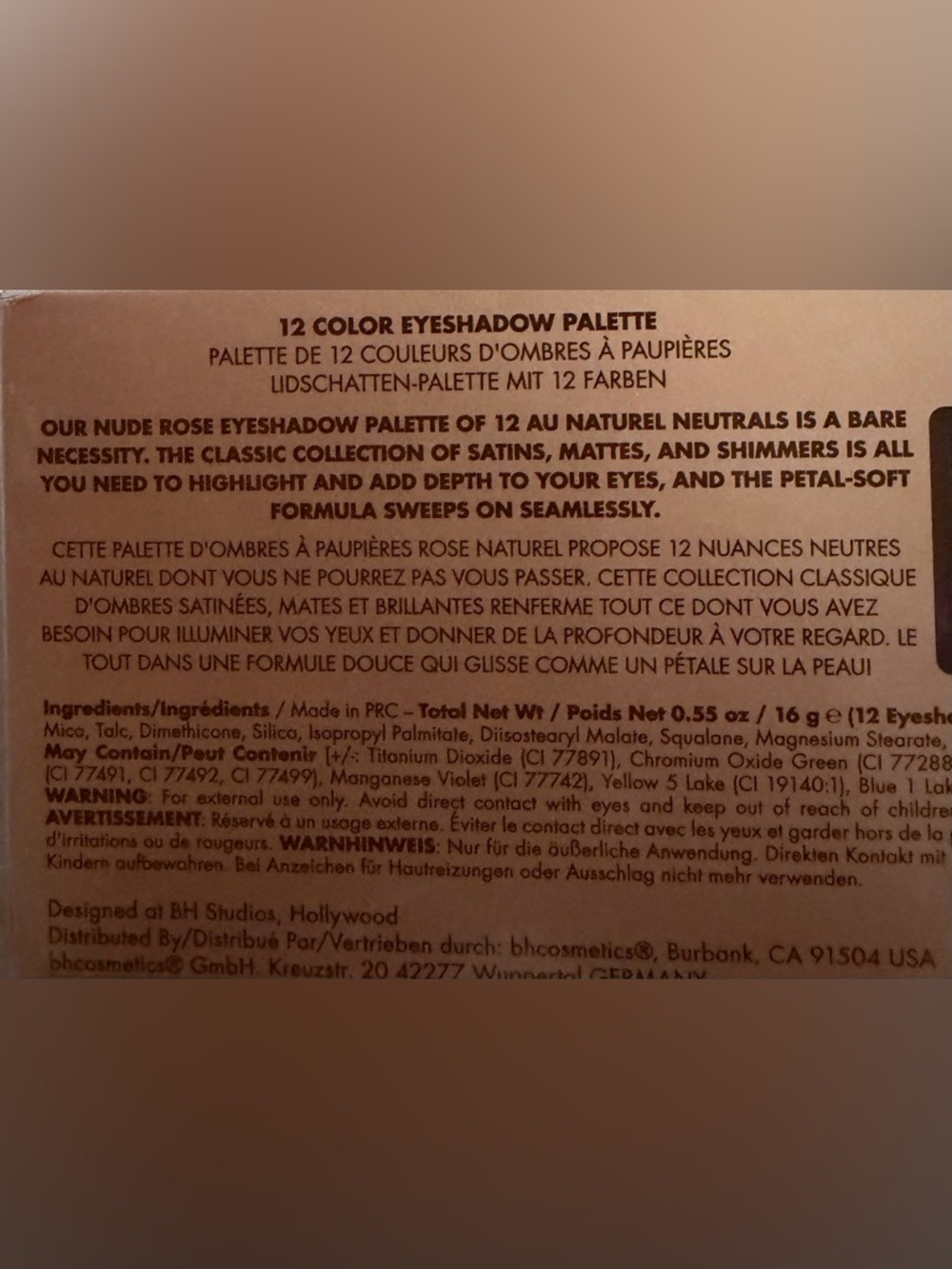 BH Cosmetics NWT Gold 12-Color Eyeshadow Palette - Picture 3 of 5